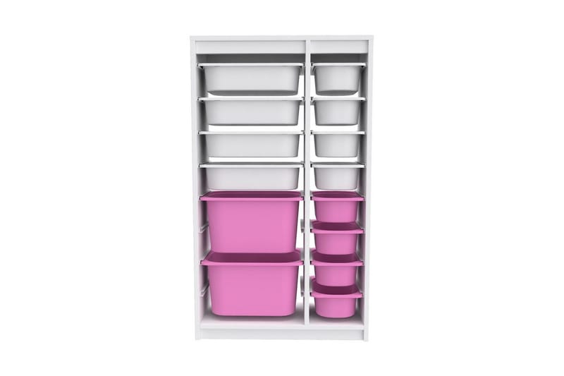 Montana Förvaringslådor 69 cm - Vit/Rosa - Förvaring - Småförvaring - Förvaringslåda