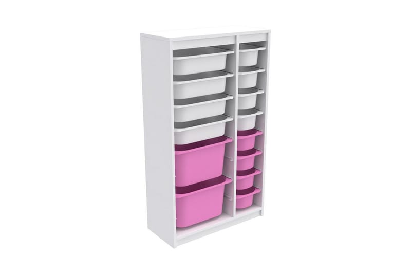 Montana Förvaringslådor 69 cm - Vit/Rosa - Förvaring - Småförvaring - Förvaringslåda