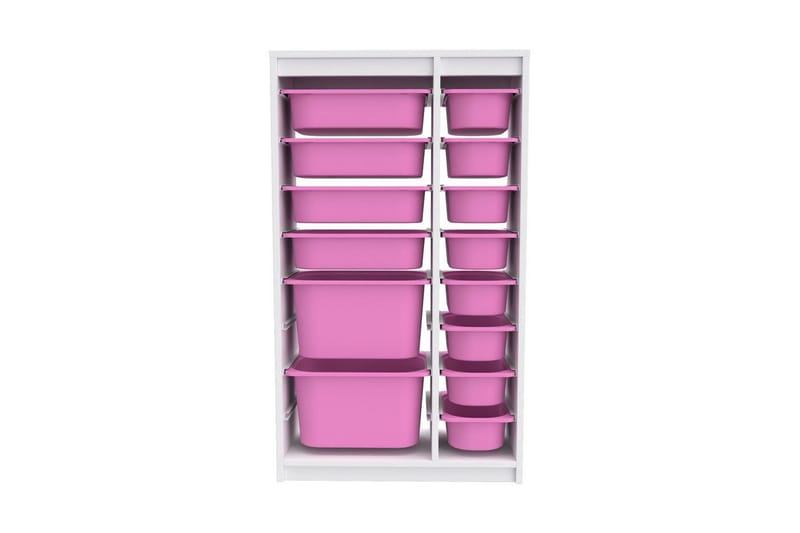 Montana Förvaringslådor 69 cm - Vit/Rosa - Förvaring - Småförvaring - Förvaringslåda