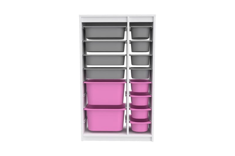 Montana Förvaringslådor 69 cm - Vit/Rosa/Grå - Förvaring - Småförvaring - Förvaringslåda