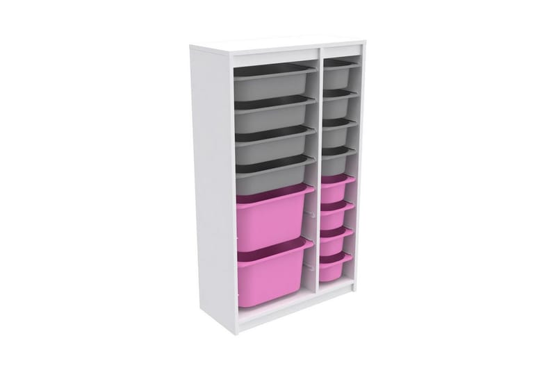 Montana Förvaringslådor 69 cm - Vit/Rosa/Grå - Förvaring - Småförvaring - Förvaringslåda