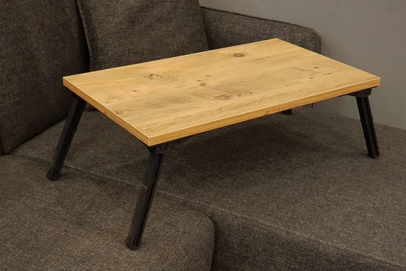 Nekeisha Laptopställ 25 cm - Trä/natur/Svart - Förvaring - Småförvaring