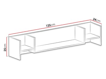 Planeta Vägghylla 25 cm i Trä - Svart|Beige - Förvaring - Småförvaring - Väggförvaring