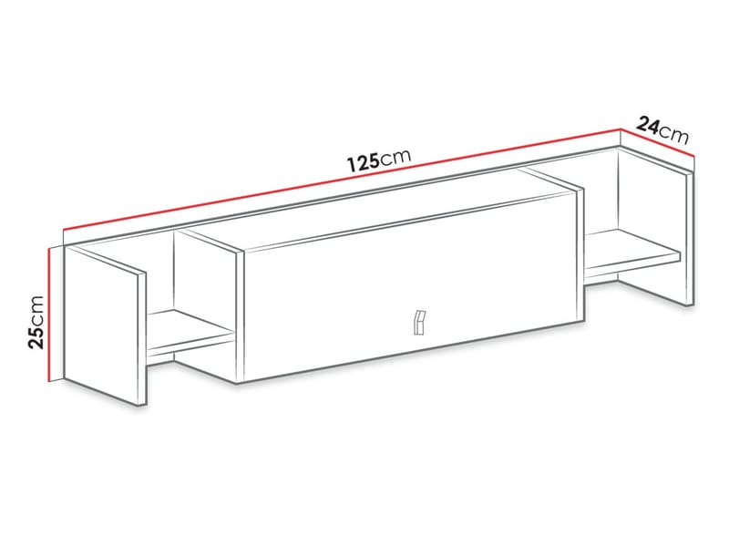Planeta Vägghylla 25 cm med Lucka - Förvaring - Småförvaring - Väggförvaring