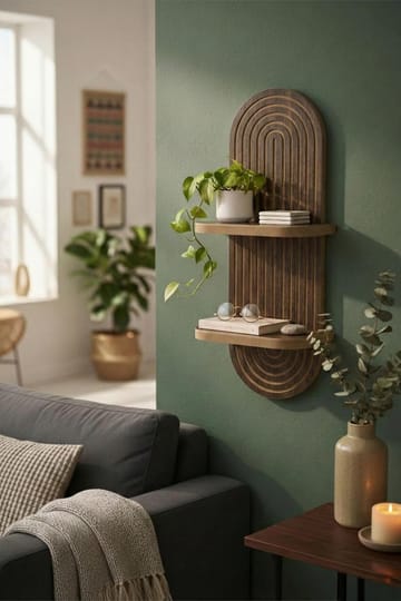 Savik Vägghylla 26x35x13 cm - Mörkbrun - Förvaring - Småförvaring - Väggförvaring