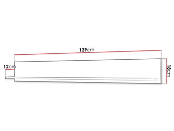 Sherie Väghylla 139 cm - vit - Förvaring - Småförvaring - Väggförvaring