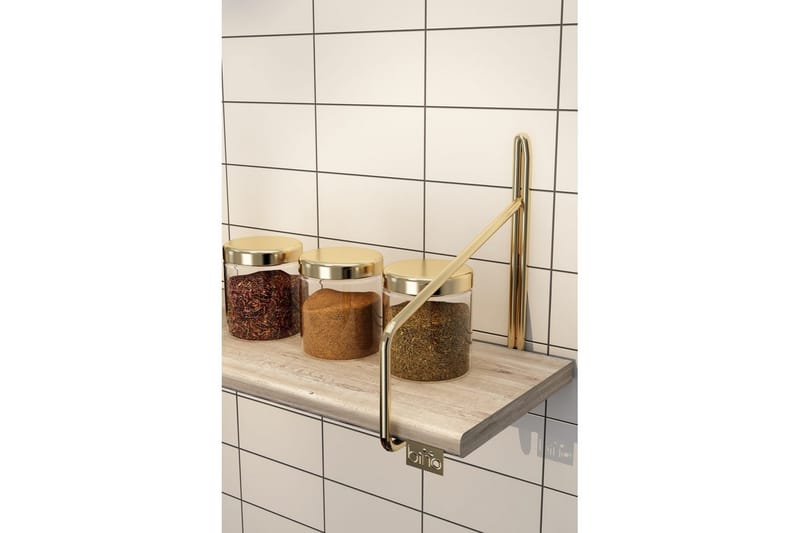 Sorab Vägghylla 60 cm - Brun/Guld - Förvaring - Småförvaring - Väggförvaring