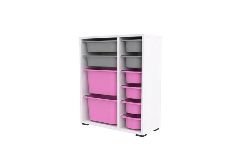 Sosan Förvaringslådor 69,5 cm - Vit/Rosa/Grå - Förvaring - Småförvaring - Förvaringslåda