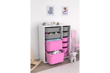 Sosan Förvaringslådor 69,5 cm - Vit/Rosa/Grå - Förvaring - Småförvaring - Förvaringslåda