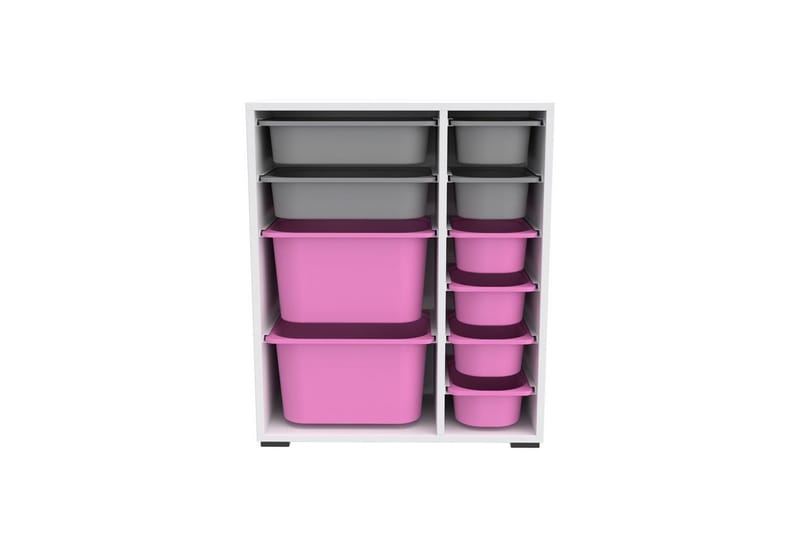 Sosan Förvaringslådor 69,5 cm - Vit/Rosa/Grå - Förvaring - Småförvaring - Förvaringslåda