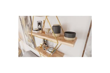 Souma Vägghylla 60 cm - Brun/Guld - Förvaring - Småförvaring - Väggförvaring