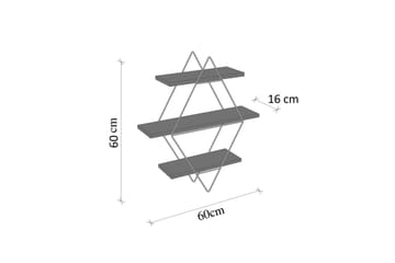 Souma Vägghylla 60 cm - Brun/Guld - Förvaring - Småförvaring - Väggförvaring