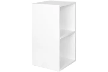 Stående hylla Wohnling melaminbelagd spånskiva med förvaringsutrymme, modern stil Vit, svart - Vit, svart - Förvaring - Småförvaring - Väggförvaring