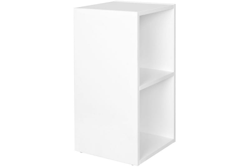 Stående hylla Wohnling melaminbelagd spånskiva med förvaringsutrymme, modern stil Vit, svart - Vit, svart - Förvaring - Småförvaring - Väggförvaring