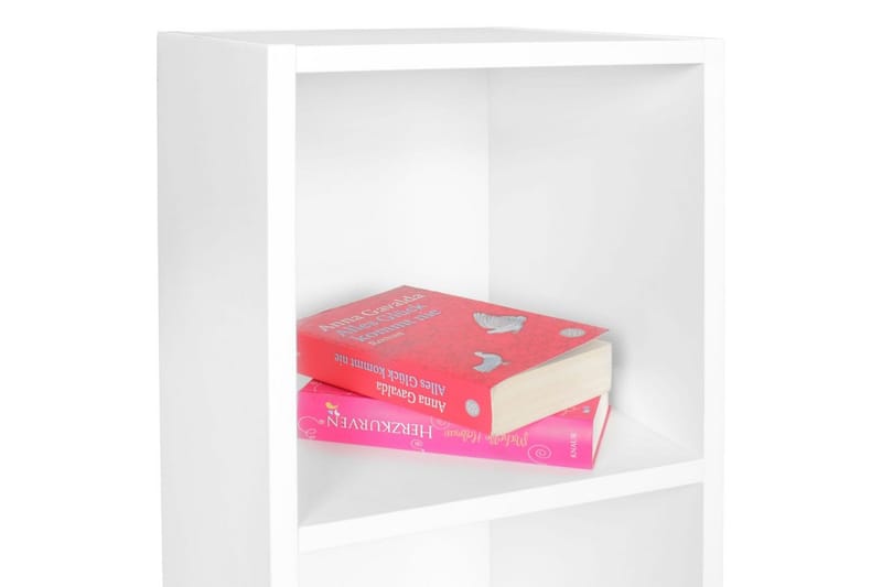 Stående hylla Wohnling melaminbelagd spånskiva med förvaringsutrymme, modern stil Vit - Vit - Förvaring - Småförvaring - Väggförvaring