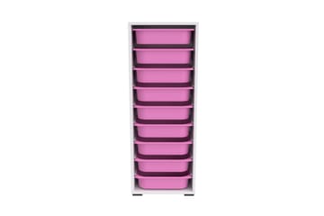 Stribor Förvaringslådor 45,5 cm - Vit/Rosa - Förvaring - Småförvaring - Förvaringslåda