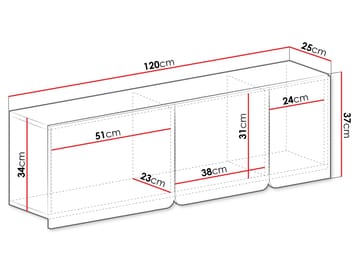 Travic Vägghängt Skåp 120 cm - Förvaring - Småförvaring - Väggförvaring