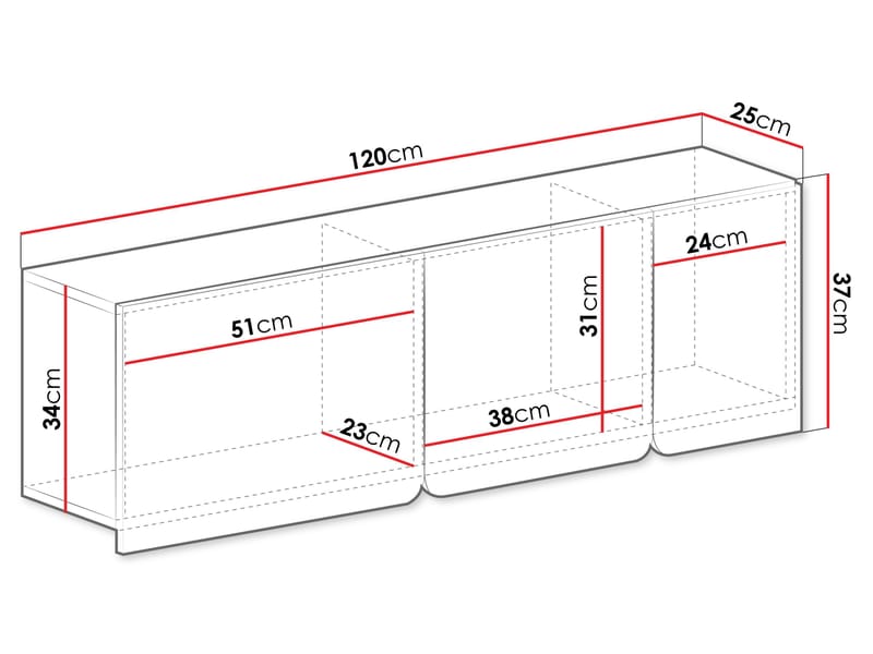 Travic Vägghängt Skåp 120 cm - Förvaring - Småförvaring - Väggförvaring