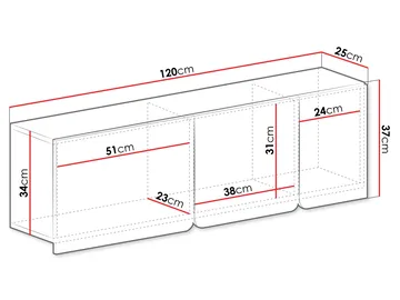Travic Vägghängt Skåp 120 cm - Förvaring - Småförvaring - Väggförvaring