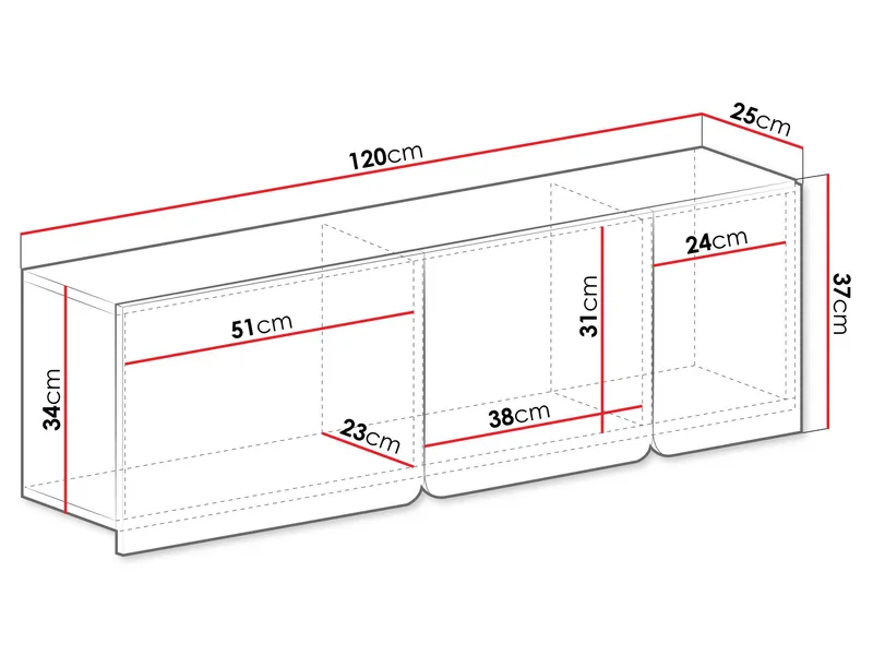 Travic Vägghängt Skåp 120 cm - Förvaring - Småförvaring - Väggförvaring