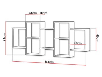 Triorana Vägghylla 161 cm - beige - Förvaring - Småförvaring - Väggförvaring
