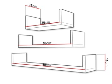 Triorana Vägghylla 80 cm - beige - Förvaring - Småförvaring - Väggförvaring