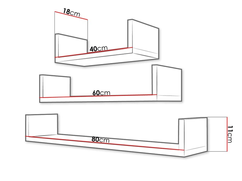 Triorana Vägghylla 80 cm - beige - Förvaring - Småförvaring - Väggförvaring