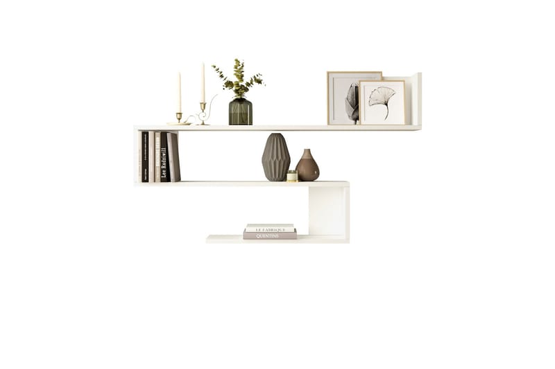 Vägghylla Ezzi 120 cm, Vit