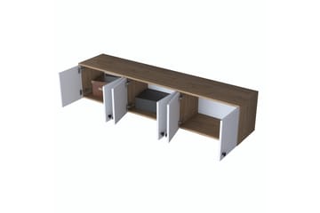 Jaibir Vägghylla 179,6x37,5 cm Brun/Vit - Hanah Home - Förvaring - Hylla - Vägghylla