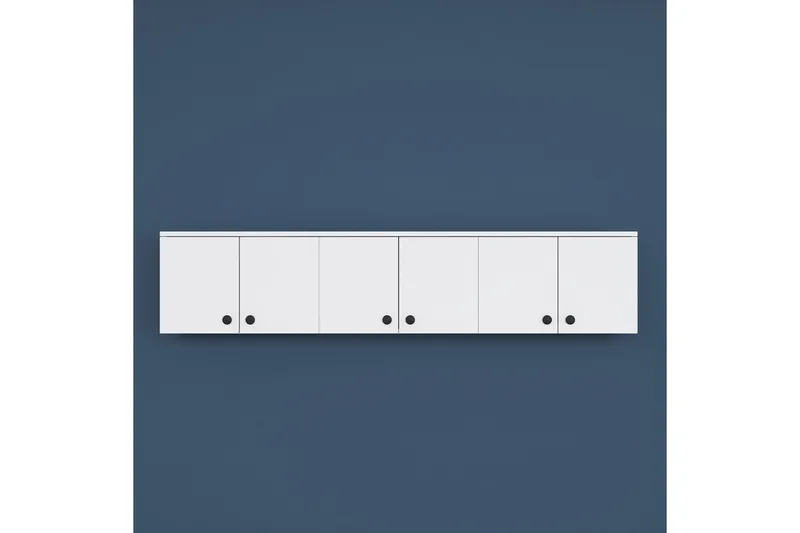 Jaibir Vägghylla 179,6x37,5 cm Vit - Hanah Home - Förvaring - Hylla - Vägghylla