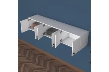 Jaibir Vägghylla 179,6x37,5 cm Vit - Hanah Home - Förvaring - Hylla - Vägghylla