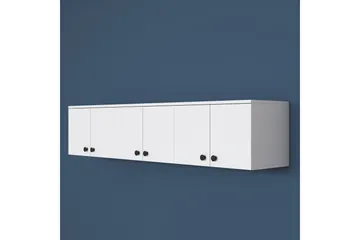 Jaibir Vägghylla 179,6x37,5 cm Vit - Hanah Home - Förvaring - Hylla - Vägghylla