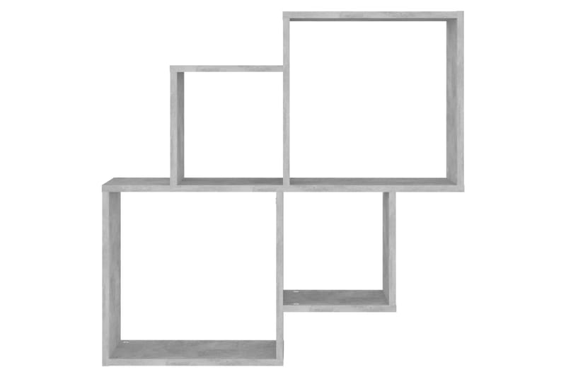 Vägghylla kubformad betonggrå 80x15x78,5 cm spånskiva - Betonggrå - Vägghylla - Väggförvaring