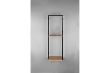 Vägghylla Leonie LED-belyst 72x27 cm Trä/Svart - Trä/Svart - Förvaring - Småförvaring - Väggförvaring