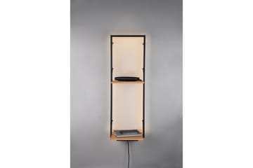 Vägghylla Leonie LED-belyst 72x27 cm Trä/Svart - Trä/Svart - Förvaring - Småförvaring - Väggförvaring