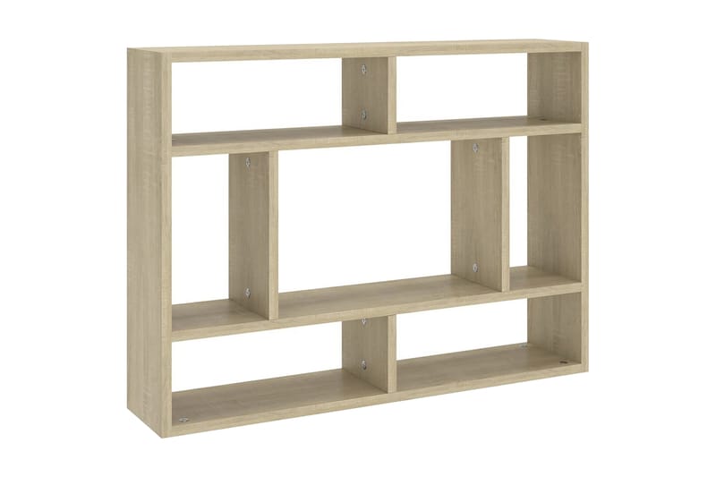 Vägghylla sonoma-ek 75x16x55 cm spånskiva - Brun - Vägghylla - Väggförvaring