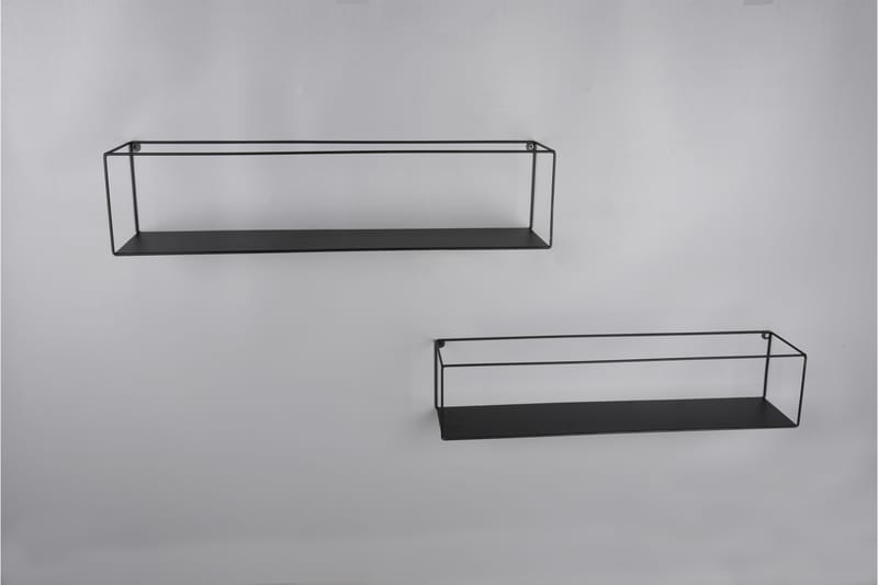Vägghylla Tinka 2 st 65x15x15 cm Svart - Svart - Förvaring - Småförvaring - Väggförvaring