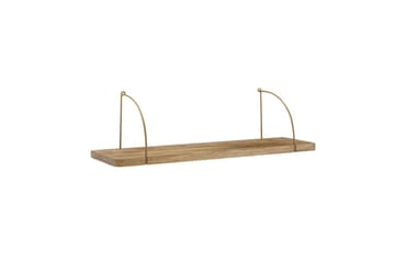 Vägghylla Wohnling massivt trä, metallhänghylla, industriell loftstil 60 cm - 60 cm - Förvaring - Småförvaring - Väggförvaring