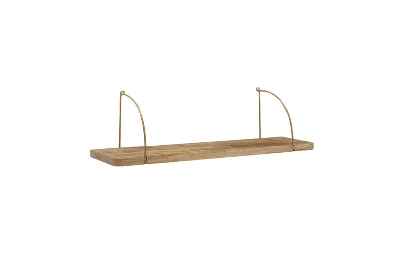 Vägghylla Wohnling massivt trä, metallhänghylla, industriell loftstil 60 cm - 60 cm - Förvaring - Småförvaring - Väggförvaring