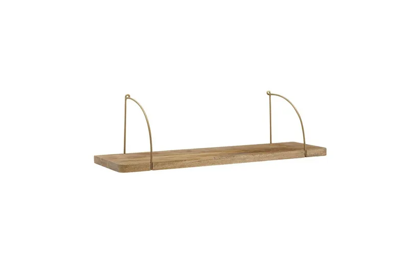 Vägghylla Wohnling massivt trä, metallhänghylla, industriell loftstil 60 cm - 60 cm - Förvaring - Småförvaring - Väggförvaring