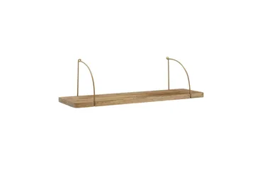 Vägghylla Wohnling massivt trä, metallhänghylla, industriell loftstil 80 cm - 80 cm - Förvaring - Småförvaring - Väggförvaring