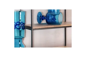 Vägghylla Wohnling Massivt trä metallram väggmonterad industriell - Förvaring - Småförvaring - Väggförvaring