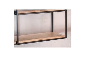 Vägghylla Wohnling Massivt trä metallram väggmonterad industriell - Förvaring - Småförvaring - Väggförvaring