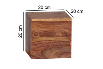 Vägghylla Wohnling Set med 4 massivt trä kub-optik väggmonterad modern - Förvaring - Småförvaring - Väggförvaring