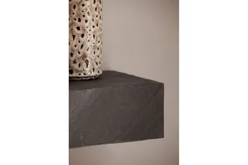 Vägghylla Wohnling svart stenoptik, väggmonterad, svävande hylla, modern loftstil 60 cm - 60 cm - Förvaring - Småförvaring - Väggförvaring