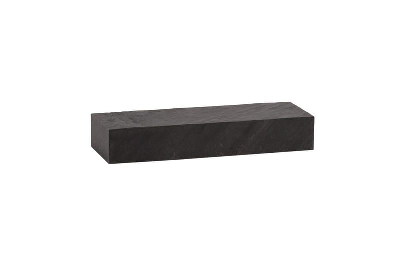 Vägghylla Wohnling svart stenoptik, väggmonterad, svävande hylla, modern loftstil 60 cm - 60 cm - Förvaring - Småförvaring - Väggförvaring