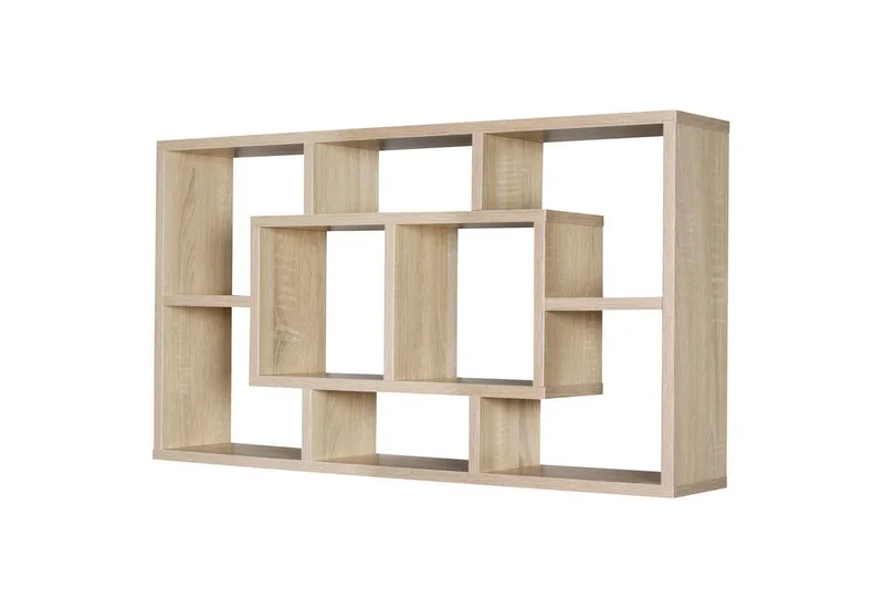 Vägghylla Wohnling PAOLA melaminbelagd MDF, förvaringshylla, väggmonterad, modern stil Sonoma - Sonoma - Förvaring - Småförvaring - Väggförvaring