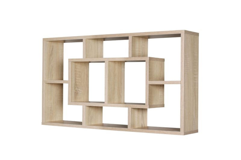 Vägghylla Wohnling PAOLA melaminbelagd MDF, förvaringshylla, väggmonterad, modern stil Sonoma - Sonoma - Förvaring - Småförvaring - Väggförvaring