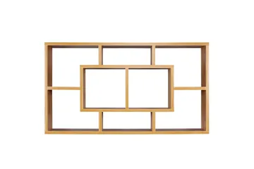 Vägghylla Wohnling PAOLA melaminbelagd MDF, förvaringshylla, väggmonterad, modern stil Bok - Bok - Förvaring - Småförvaring - Väggförvaring