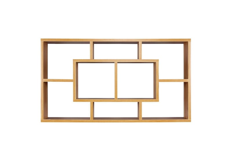 Vägghylla Wohnling PAOLA melaminbelagd MDF, förvaringshylla, väggmonterad, modern stil Bok - Bok - Förvaring - Småförvaring - Väggförvaring